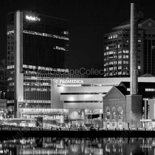 The Key Bank Building and ProMedica HQ -- Toledo Black and White Wall Art