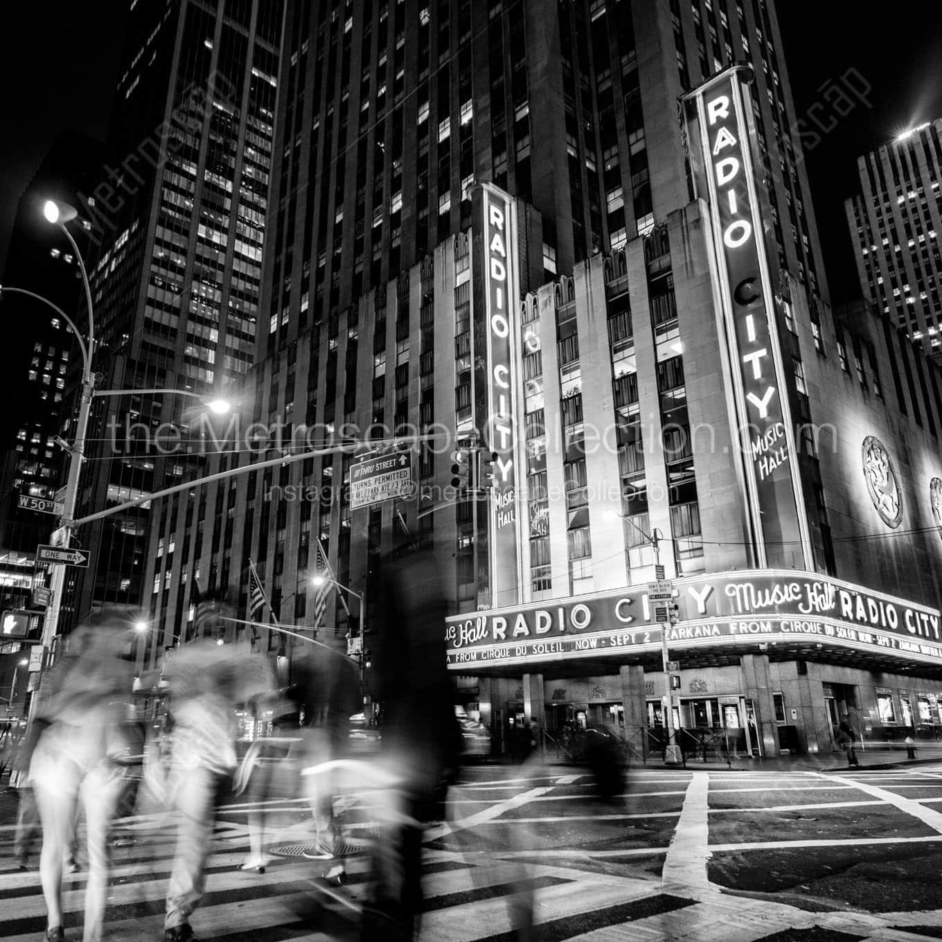 Radio City Music Hall in New York City Wall Art square crop
