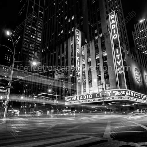 Radio City Music Hall -- New York City Black and White Wall Art