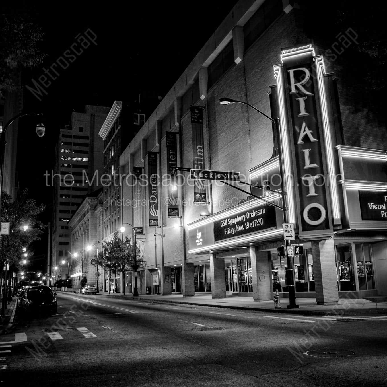 The Rialto Theater off Luckie Wall Art square crop