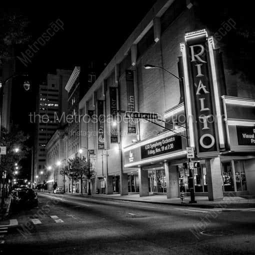 The Rialto Theater off Luckie -- Atlanta Black and White Wall Art