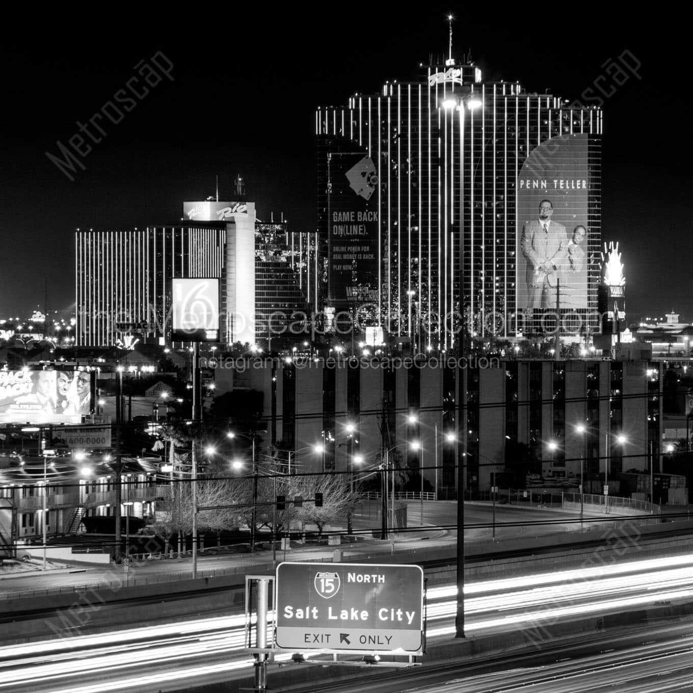 The Rio Hotel and Casino at Night Wall Art square crop