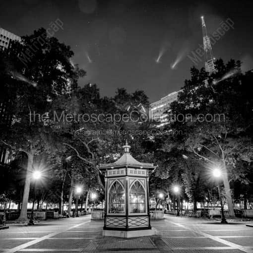 Rittenhouse Square at Night -- Philadelphia Black and White Wall Art