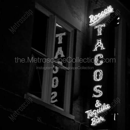 Roccos Tacos and Tequila Bar -- Palm Beach Black and White Wall Art
