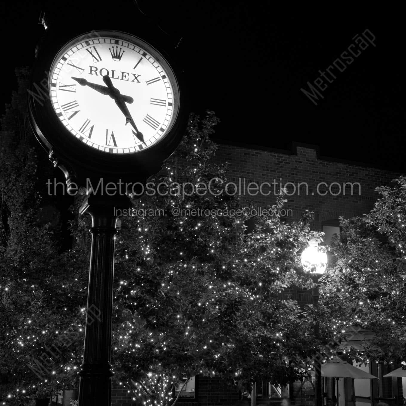 The Rolex Clock on Main Street in Park City Wall Art square crop