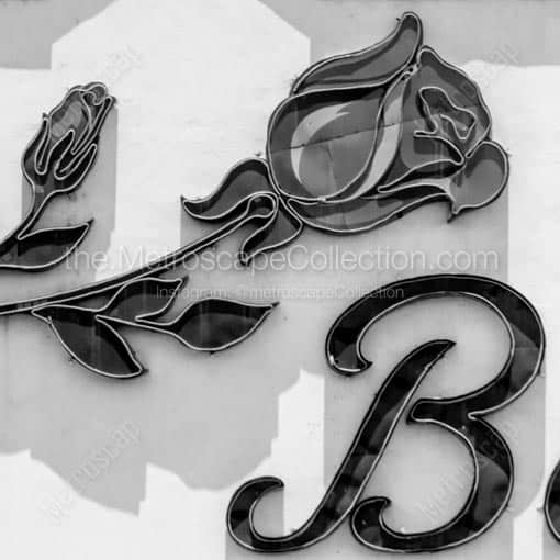 The Rose Bowl -- Los Angeles Black and White Wall Art