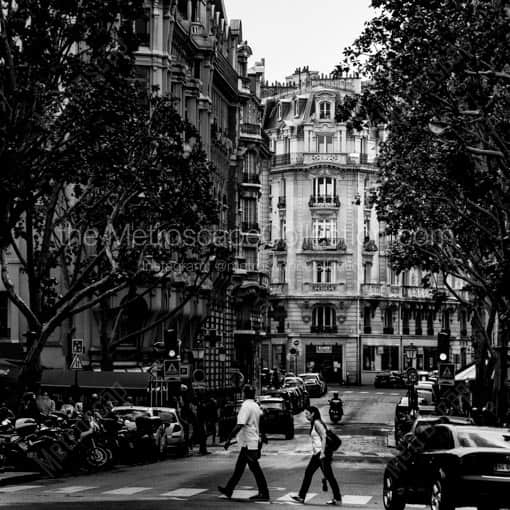 Rue Danton at Saint Michel -- Paris Black and White Wall Art