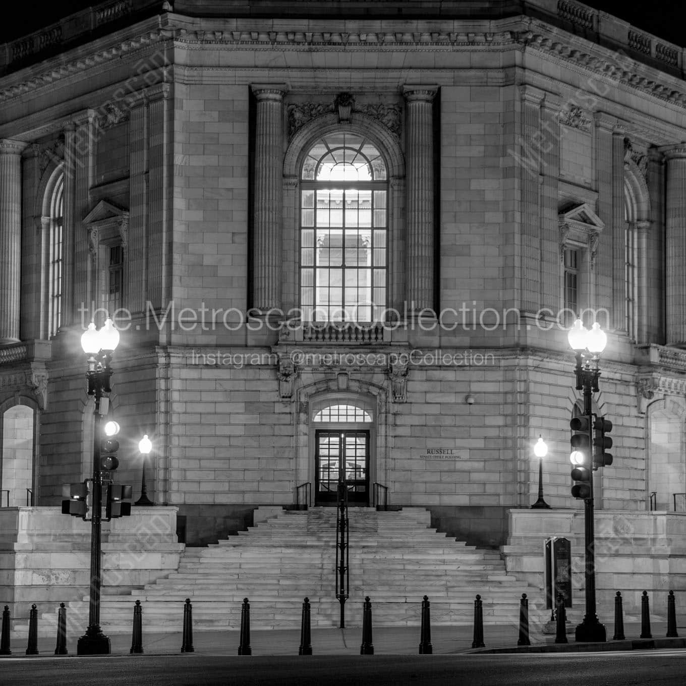 The Southwest Corner of the Russell Senate Office Building Wall Art square crop