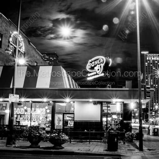 Sams Number 3 on Curtis -- Denver Black and White Wall Art
