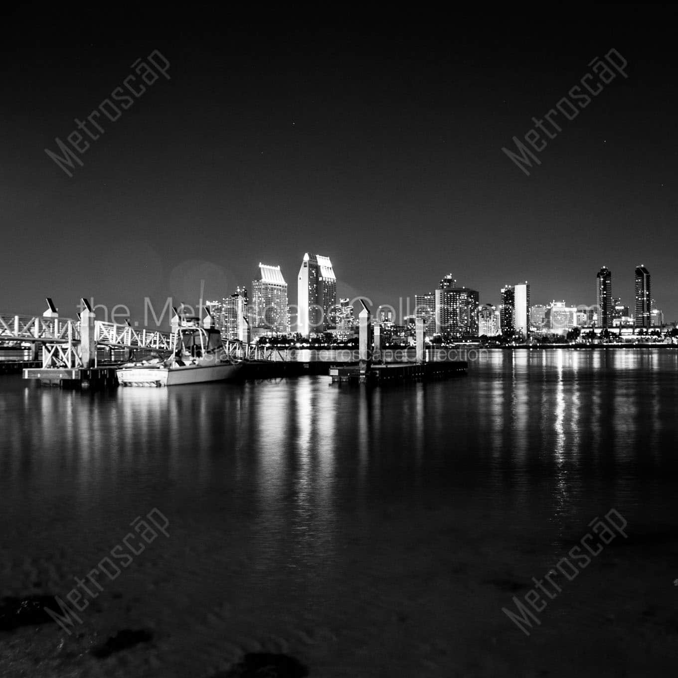 The San Diego Skyline from the Coronado Island Ferry Landing Wall Art square crop