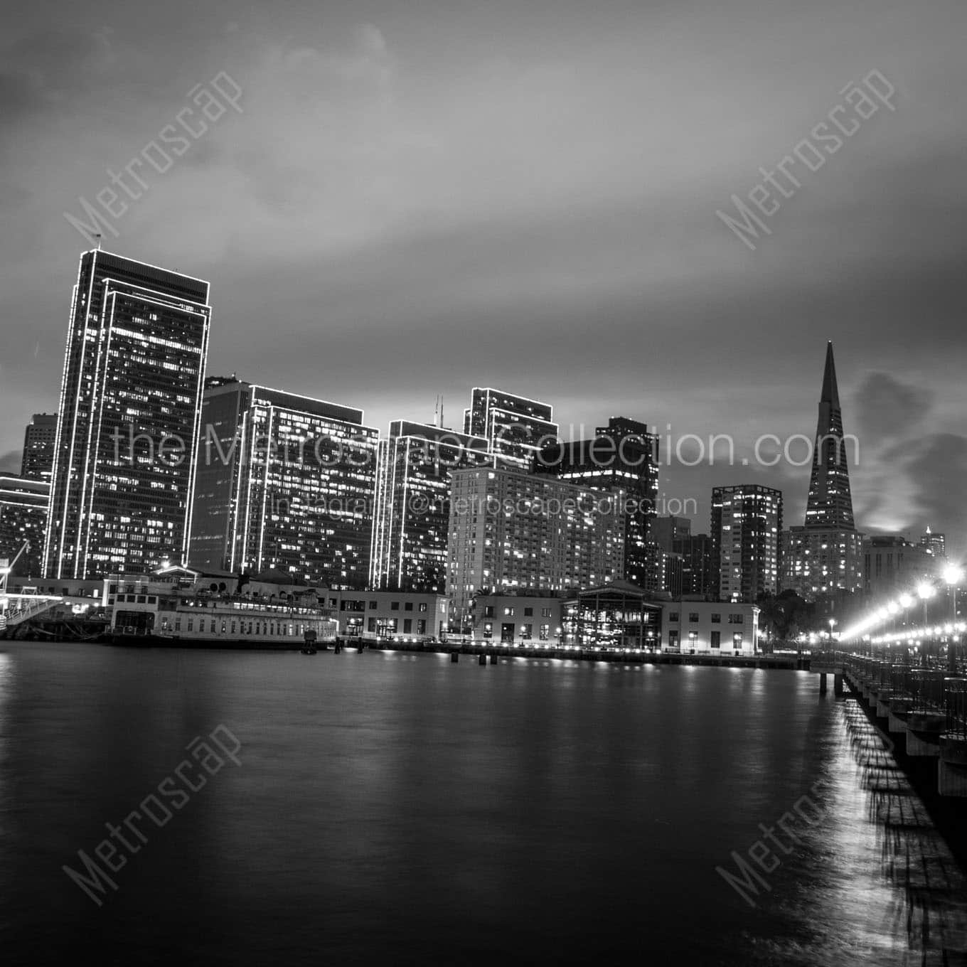 The San Francisco Skyline from the Embarcadero Wall Art square crop