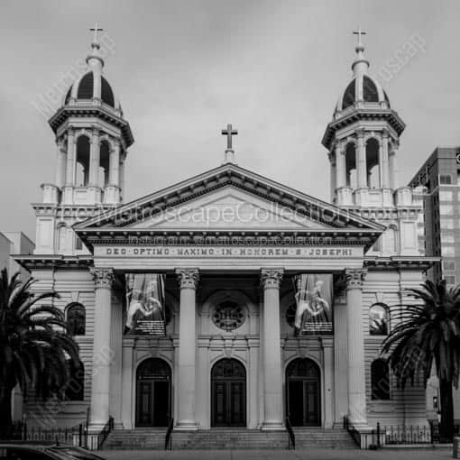 The San Jose Basicilla of Saint Joseph -- San Jose Black and White Wall Art