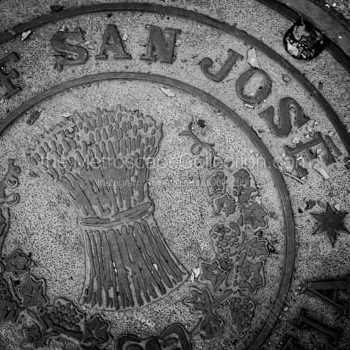 The San Jose City Seal -- San Jose Black and White Wall Art