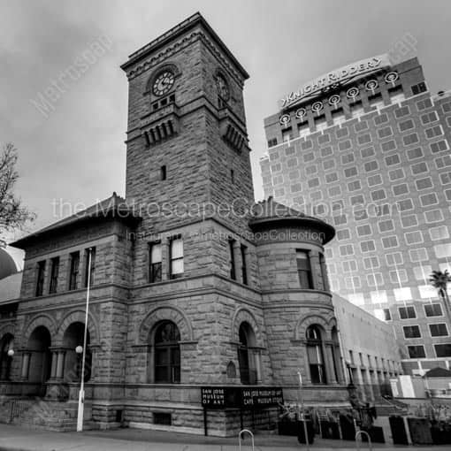 The San Jose Museum of Art -- San Jose Black and White Wall Art