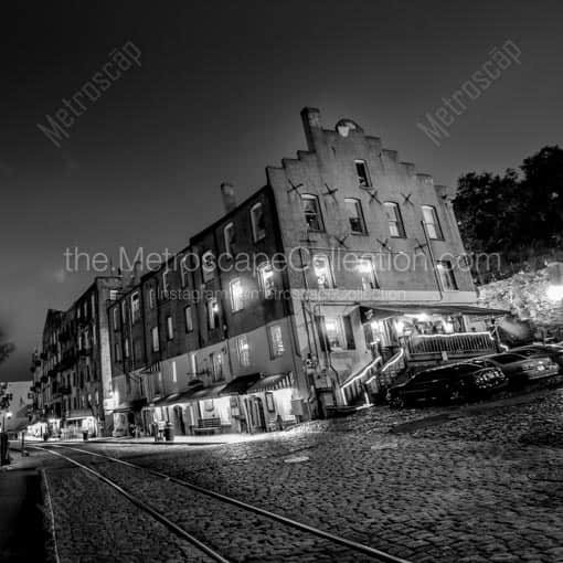 The Old Savannah Cotton Exchange -- Savannah Black and White Wall Art