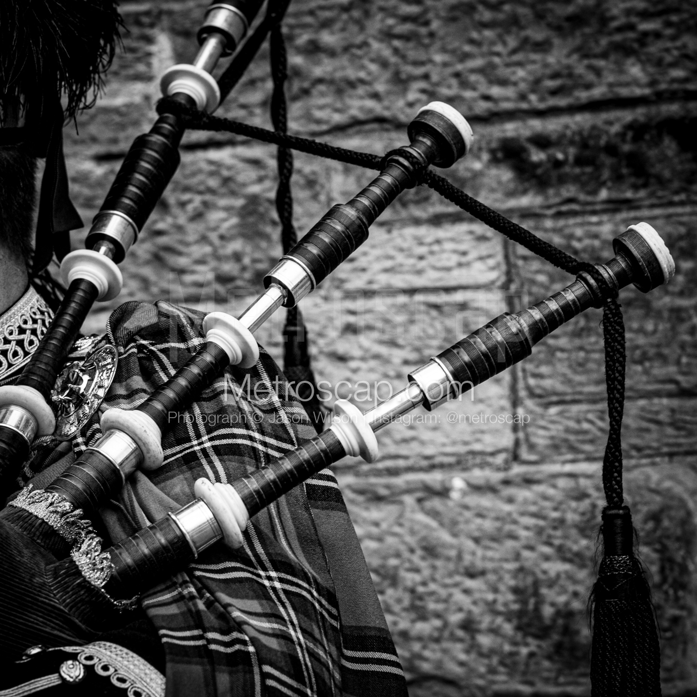 Scottish Bag Pipes Wall Art square crop