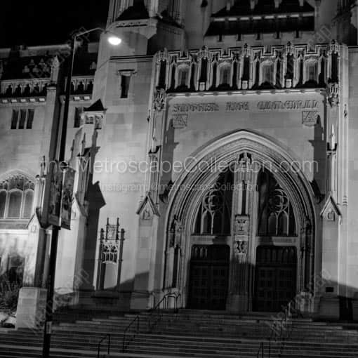 The Scottish Rite Cathedral -- Indianapolis Black and White Wall Art