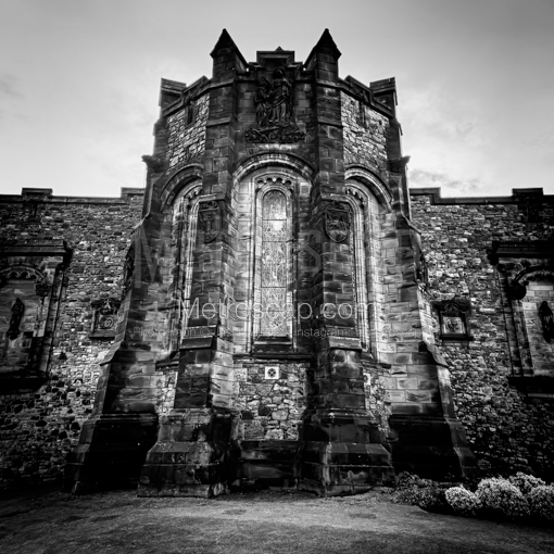 The Scottish War Memorial at Edinburgh Castle -- Edinburgh Black and White Wall Art