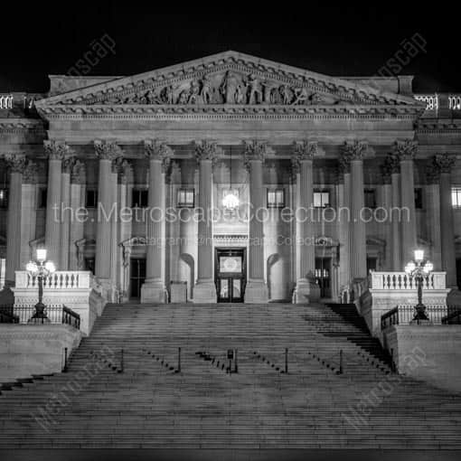 The Senate Side of the US Capitol Building -- Washington DC Black and White Wall Art