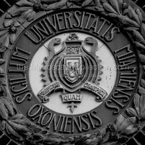 Sigillum Universitatis Miamiensis Oxoniensis -- Oxford Black and White Wall Art