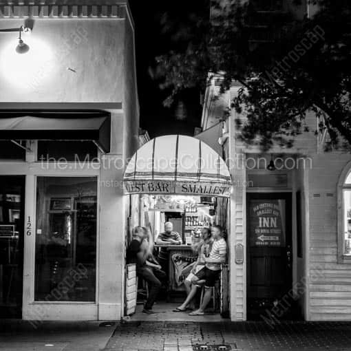 The Smallest Bar -- Key West Black and White Wall Art