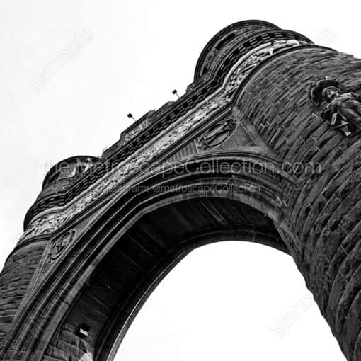 The Soldiers and Sailors Arch in Bushnell Park -- Hartford Black and White Wall Art