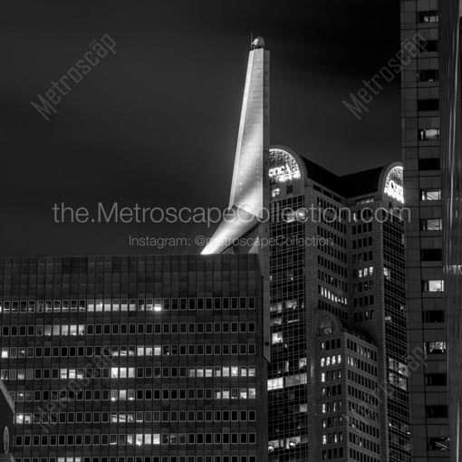The Spire of Republic Center Tower III -- Dallas Black and White Wall Art