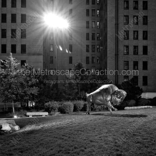 The Spirit of Nebraska Sculpture Park -- Omaha Black and White Wall Art