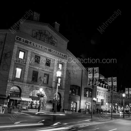 The St. Lawrence Market -- Toronto Black and White Wall Art