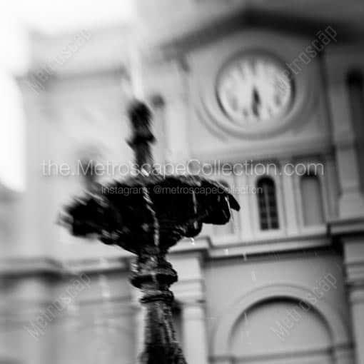 St Louis Cathedral in the French Quarter -- New Orleans Black and White Wall Art