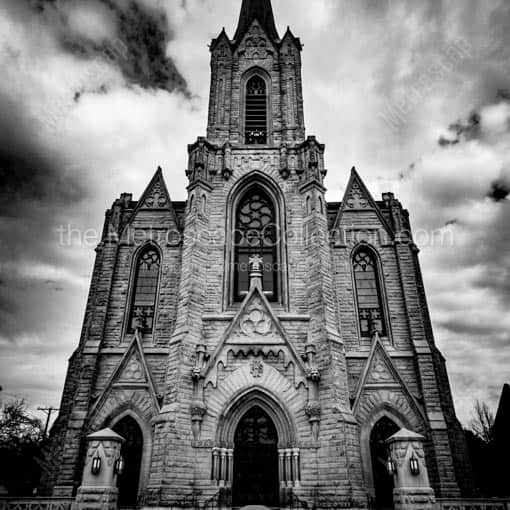 Historic St. Patricks Church in Toledo -- Toledo Black and White Wall Art