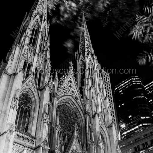 St Patricks Cathedrial in New York City -- New York City Black and White Wall Art