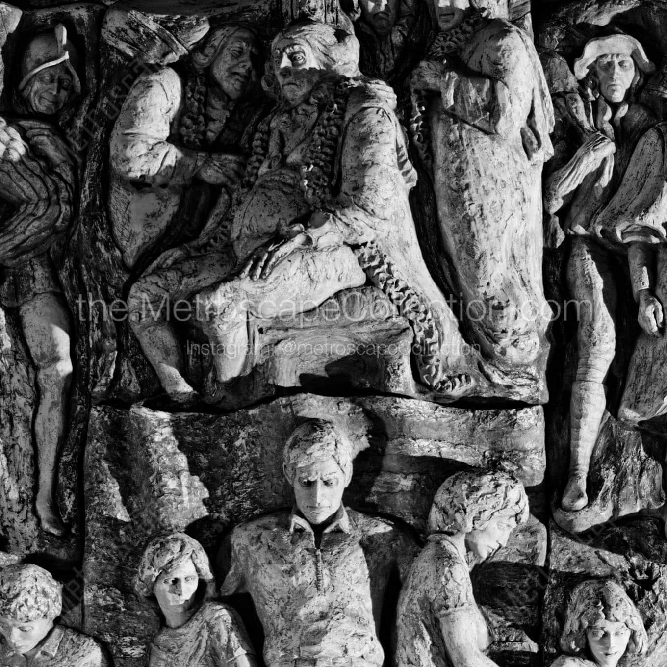 The Relief Sculpture on the Municipal Building Wall Art square crop