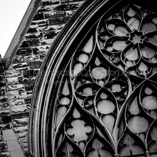 The Stained Glass Window of the First Presbyterian Church of Pittsburgh -- Pittsburgh Black and White Wall Art