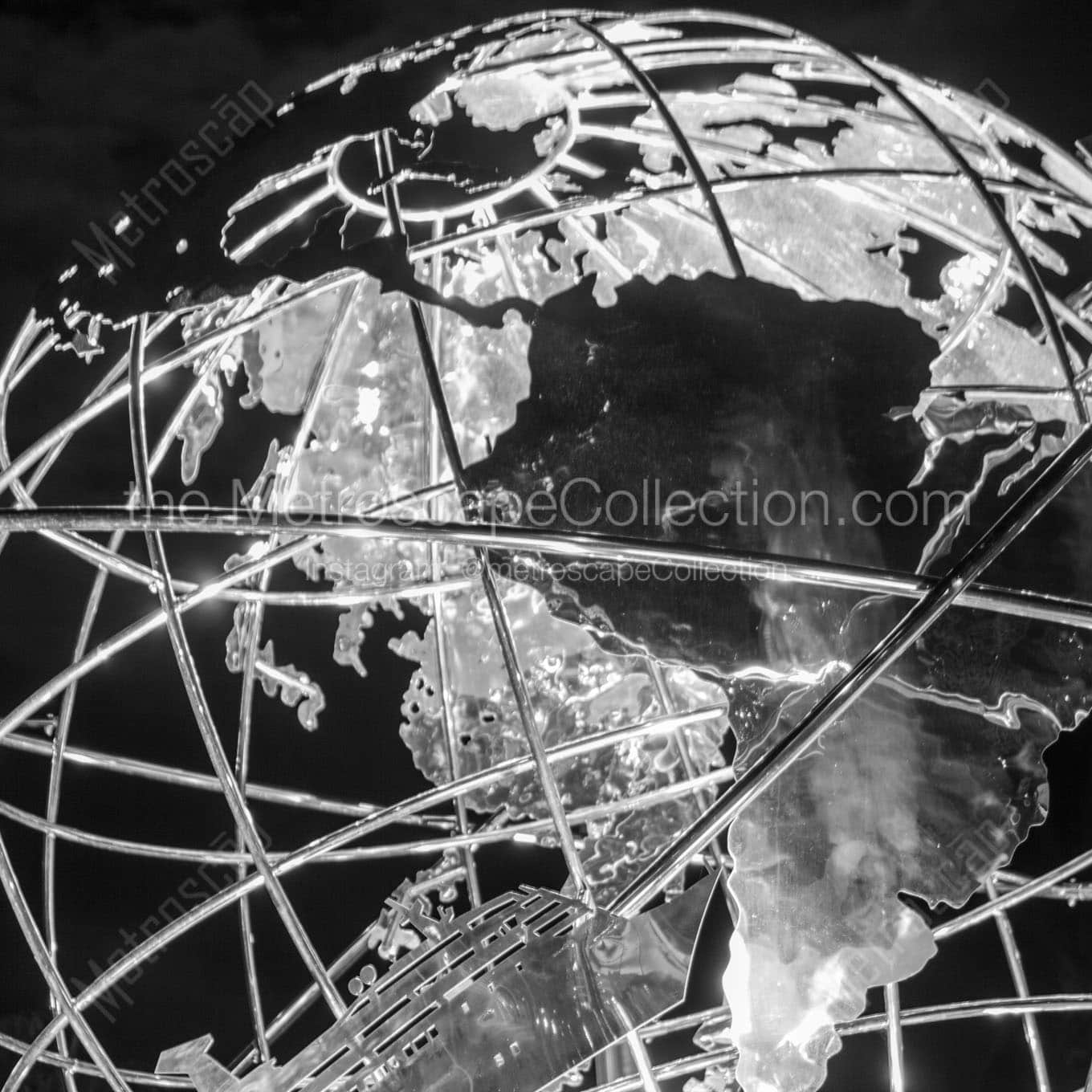 The Stainless Steel Globe at the Port of Miami Entrance Wall Art square crop