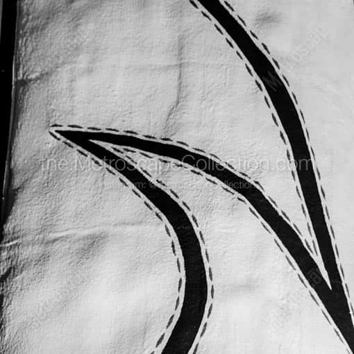 Stitches on the Worlds Largest Cowboy Boots -- San Antonio Black and White Wall Art