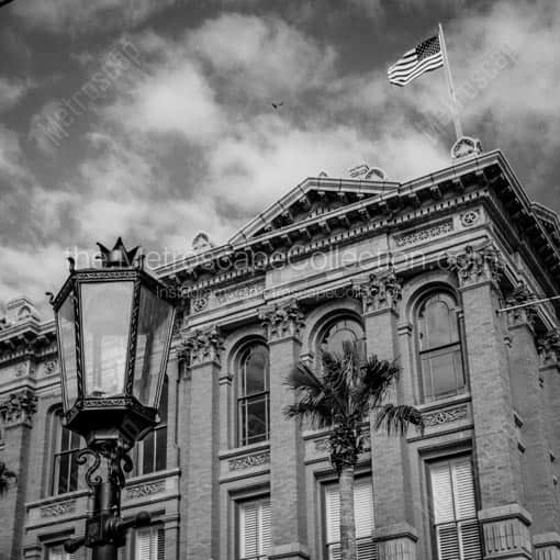 Strand Street and Avenue B -- Galveston Black and White Wall Art