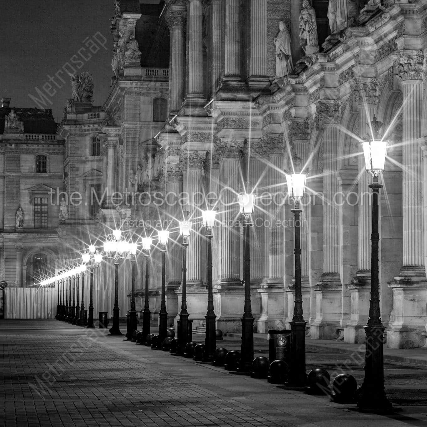 Street Lamps at the Louvre Wall Art square crop