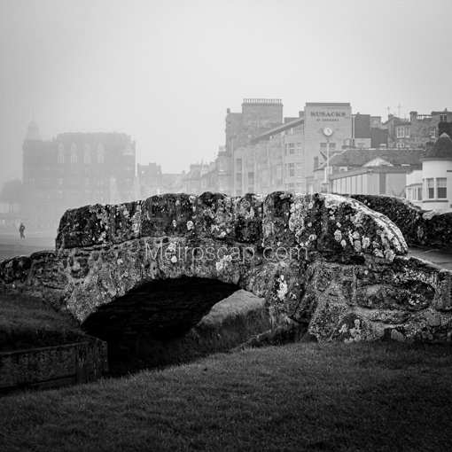 The Swilcan Bridge Old Course St Andrews -- St Andrews Black and White Wall Art