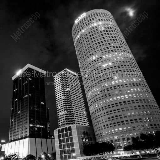 The Sykes Building -- Tampa Black and White Wall Art