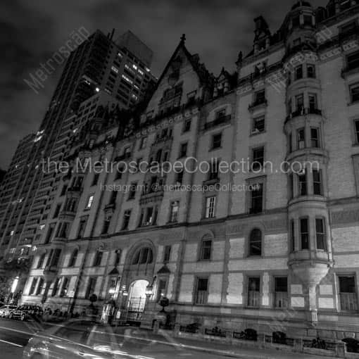 The Dakota -- New York City Black and White Wall Art