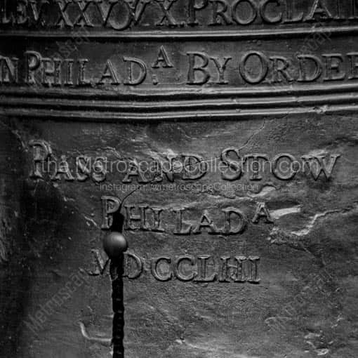 The Liberty Bell -- Philadelphia Black and White Wall Art
