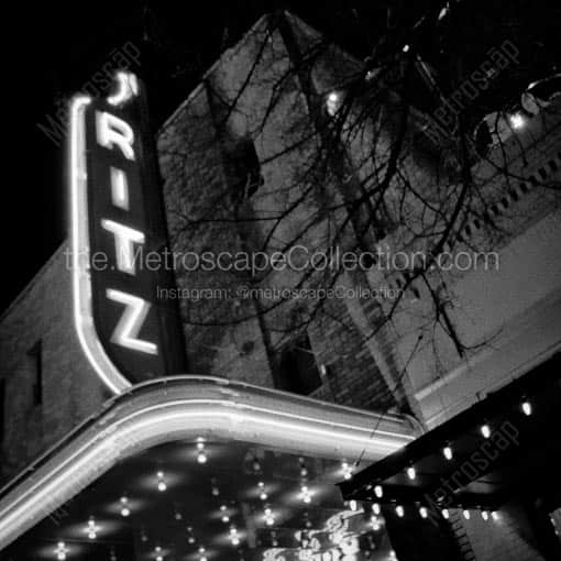 The Ritz on Sixth -- Austin Black and White Wall Art