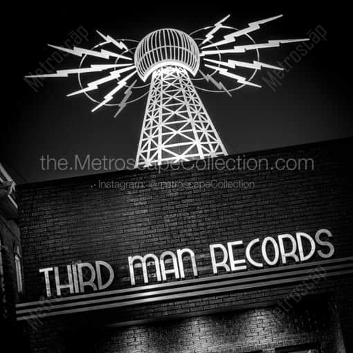 Thirdman Records -- Nashville Black and White Wall Art