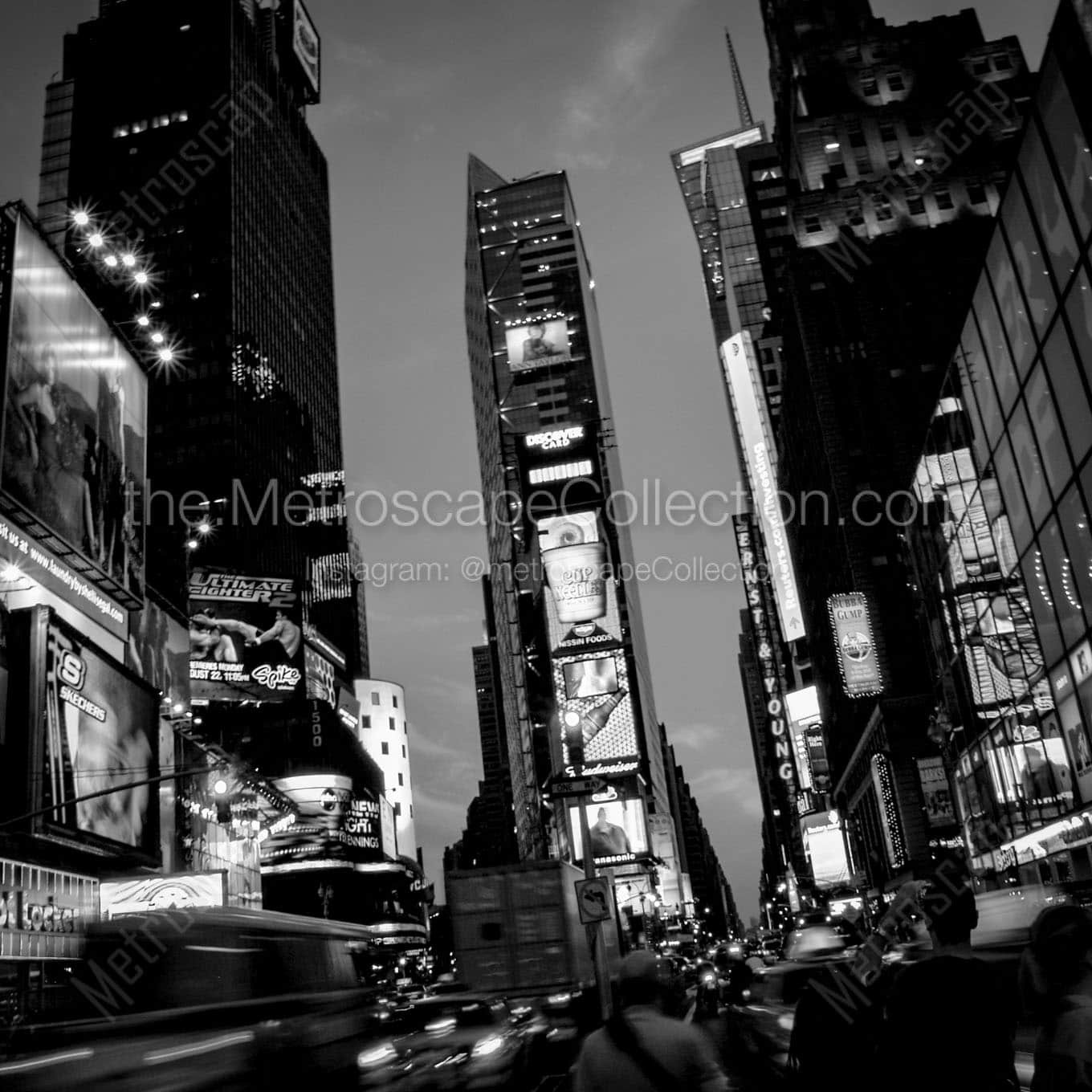 The Times Square Cityscape at Dusk Wall Art square crop