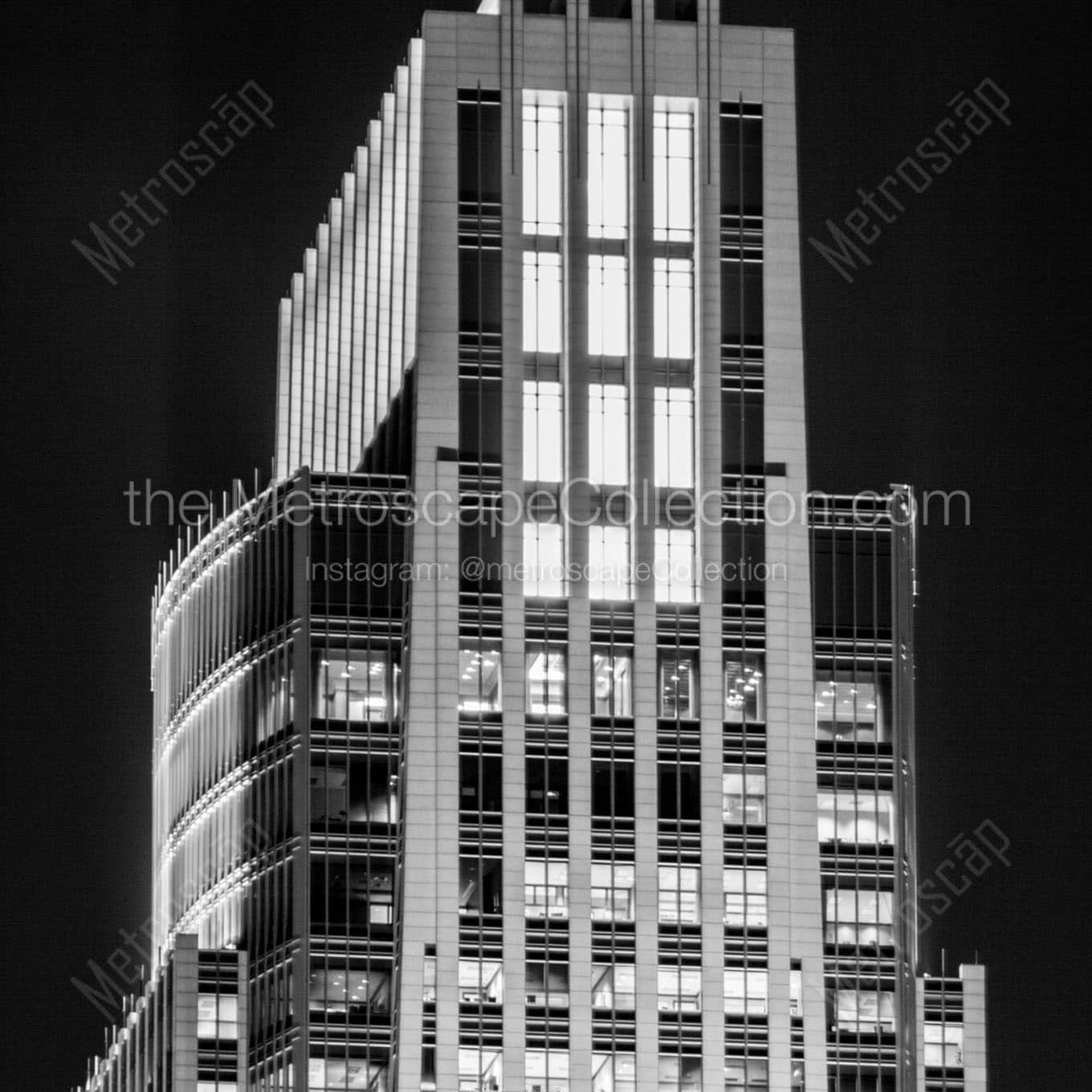 The Top of the First National Bank Building Wall Art square crop