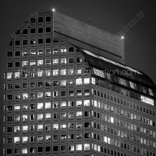 The Top of the Mailbox Building -- Denver Black and White Wall Art