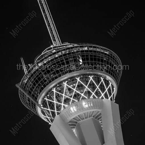 The Top of the Stratosphere -- Las Vegas Black and White Wall Art