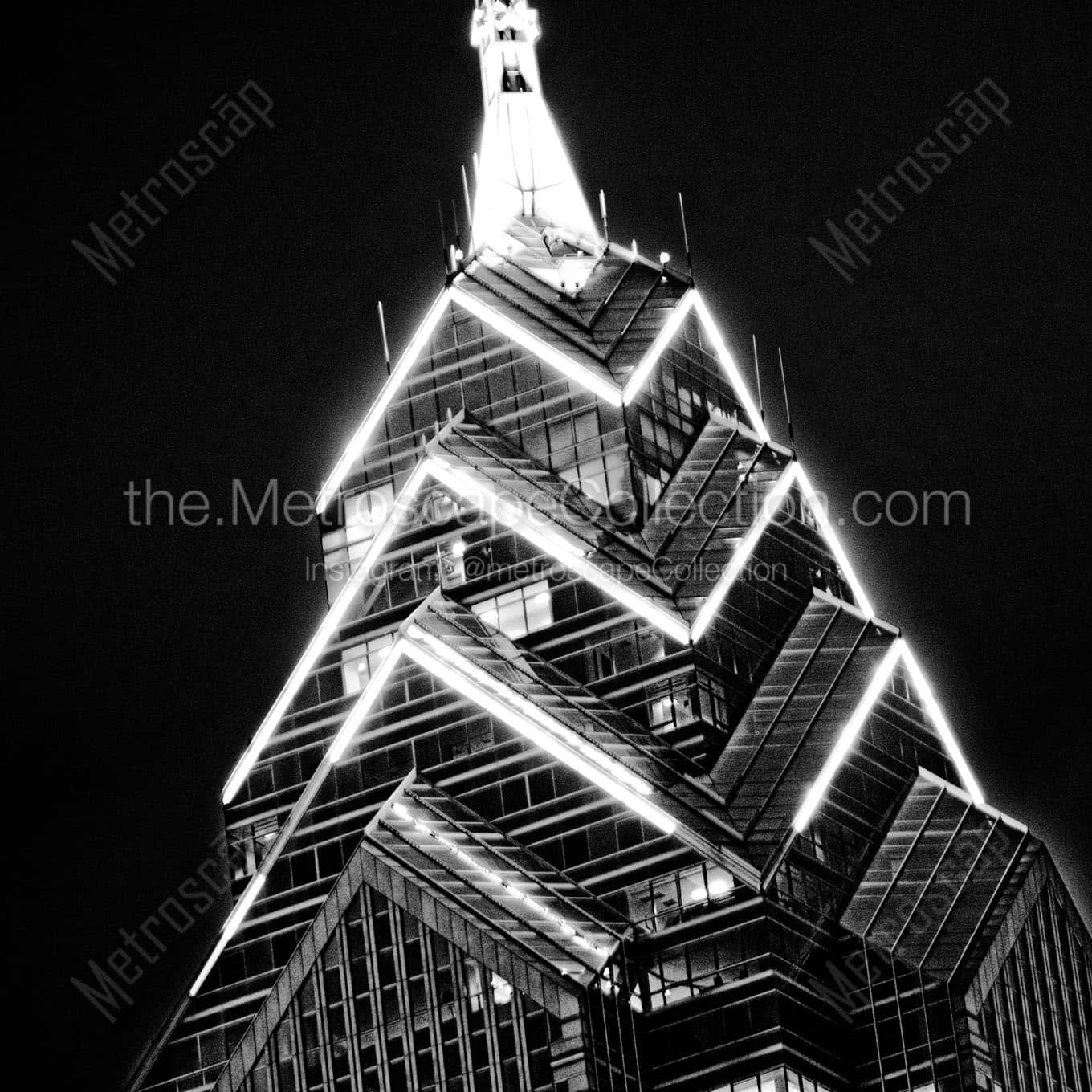 The Top of One Liberty Place Wall Art square crop