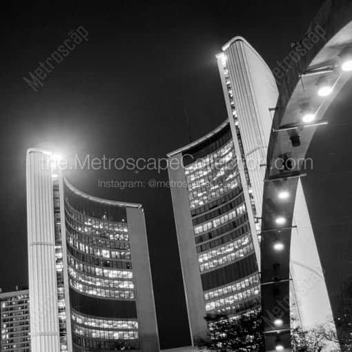 Toronto City Hall -- Toronto Black and White Wall Art